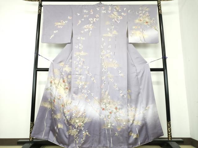 平和屋着物○訪問着 吉祥花文 暈し染め 金彩 正絹 逸品 DAAY1976ps