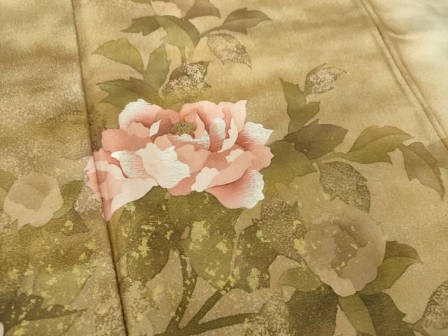 平和屋着物○訪問着 刺繍 枝花文 暈し染め 金彩 正絹 逸品 DAAY1982ps