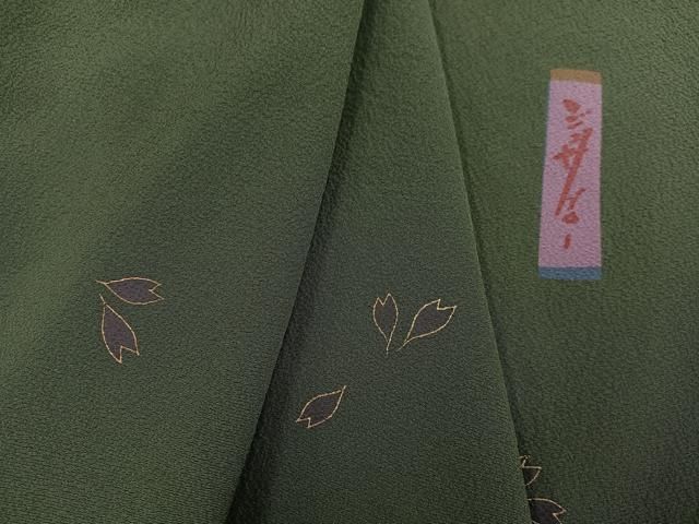 平和屋着物●世界的人形師　辻村寿三郎　ジュサブロー　訪問着　桜花弁　金彩　正絹　逸品　AABC9312ph 平和屋着物○世界的人形師 辻村寿三郎 ジュサブロー 訪問着 桜花弁