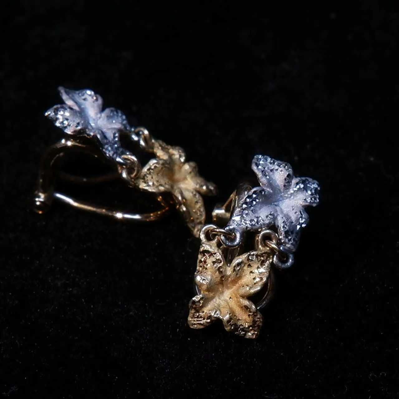 松井久子 イヤリング K18 PT900 5.6g -X10082