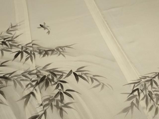 平和屋着物＊夏物 訪問着 絽 笹竹文 魚 正絹 逸品 AABC9371jd 2025年