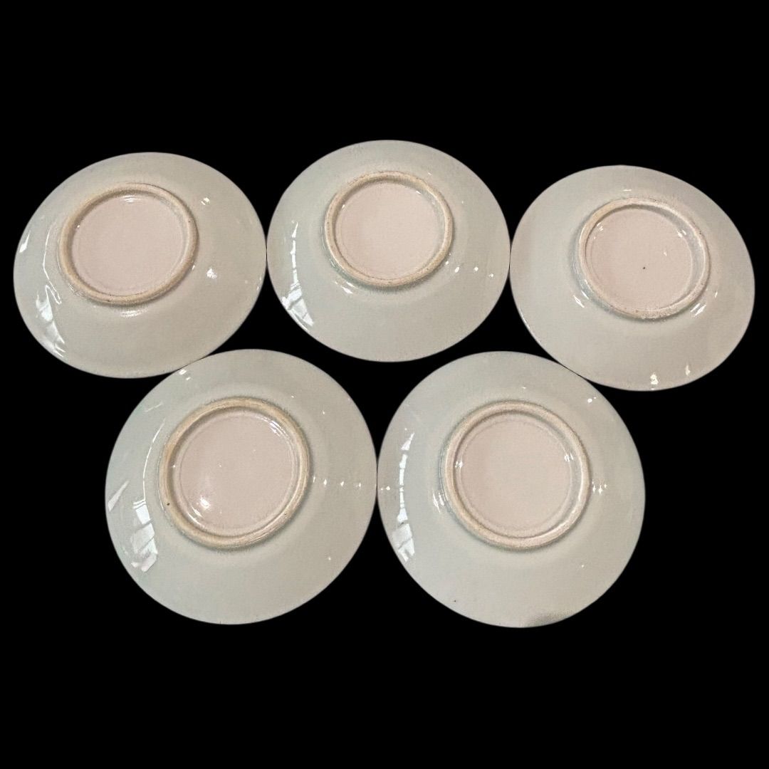 5客揃え] 染付 美品 和食器 直径12.5cm 食器 取り皿 青磁 アンティーク