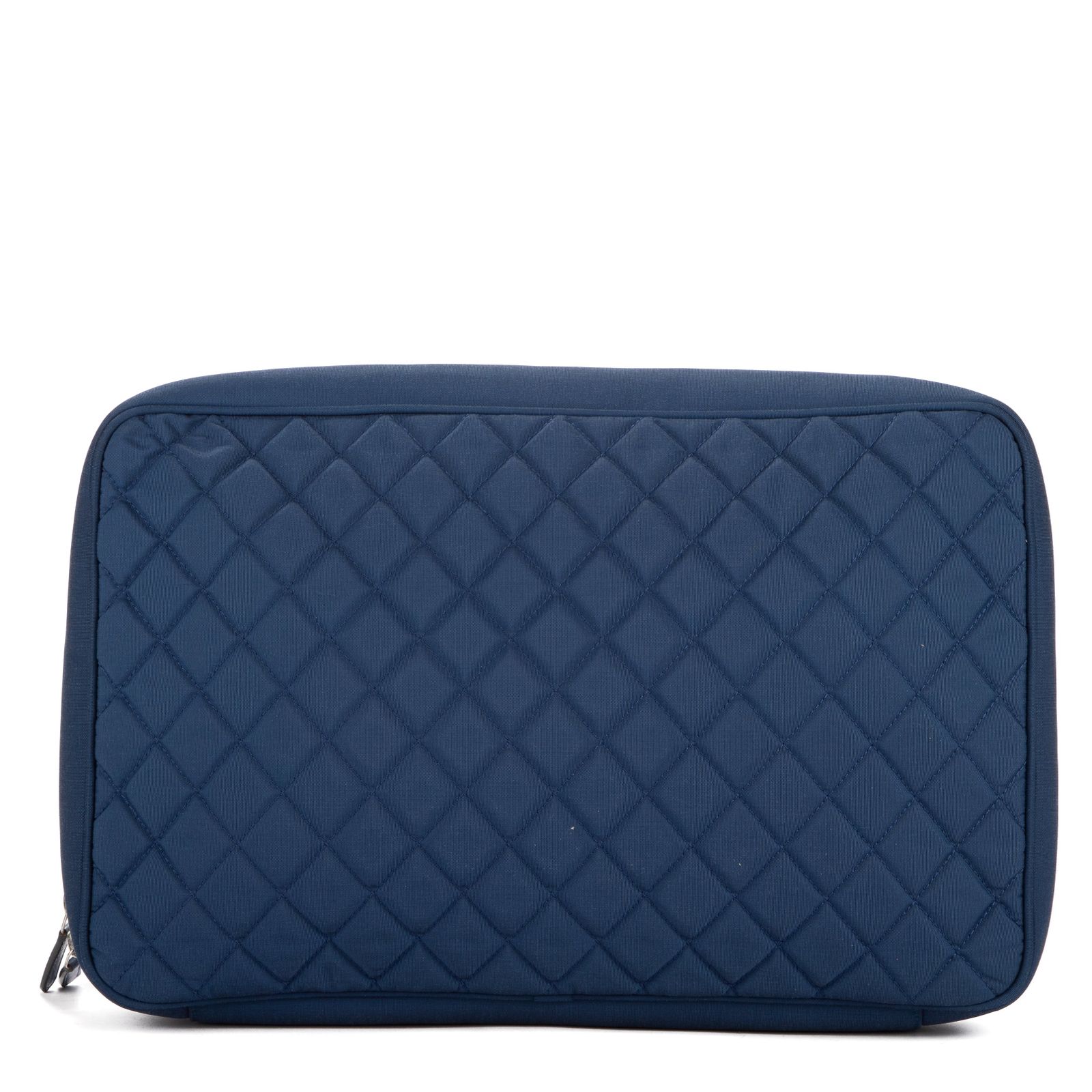 中古] CHANEL シャネルノートパソコンケース青ファブリックキャンバスA
