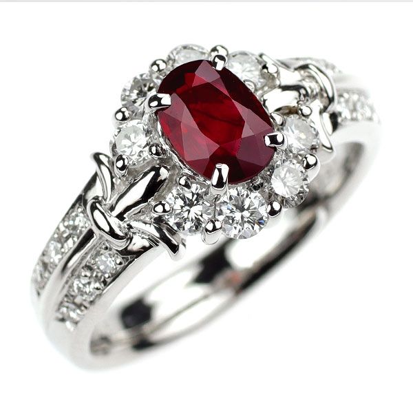 PT900 ルビー ダイヤモンド リング PT900 ルビー ダイヤモンド リング Ruby Pt900ルビー ダイヤモンド