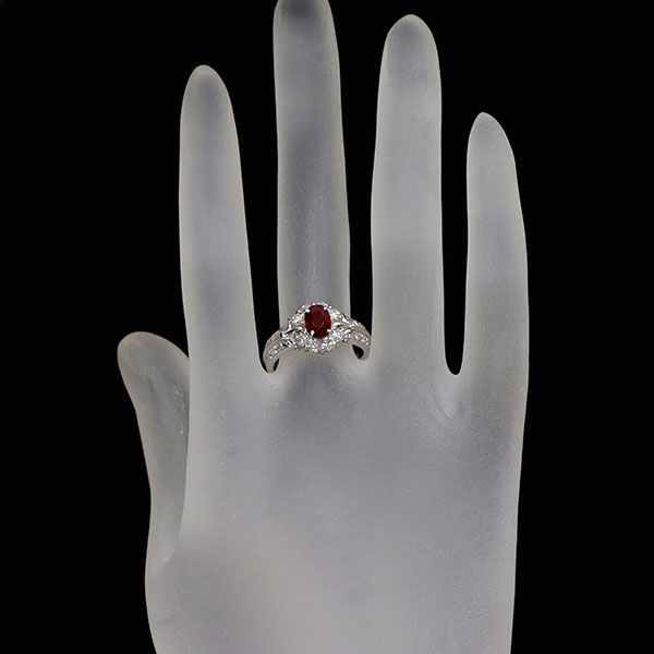 ルビー・ダイヤリング/ダイヤ 0.06ct/K18・Pt900/6.4g ルビー・ダイヤリング/ダイヤ 0.06ct/K18・Pt900/6.4g