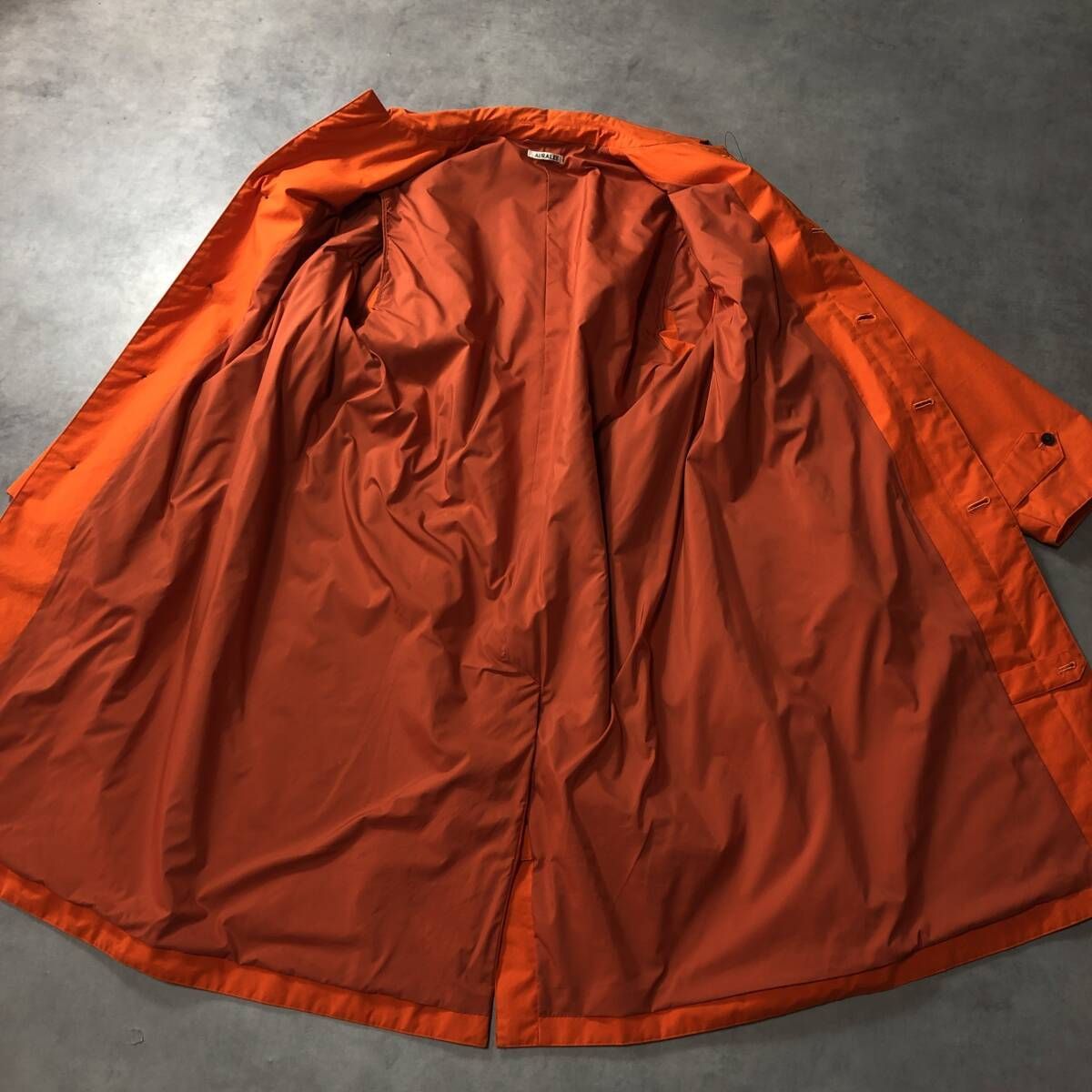 GQ3928◇AURALEE : HIGH COUNT CLOTH BATTING LONG COAT◇M◇オレンジ