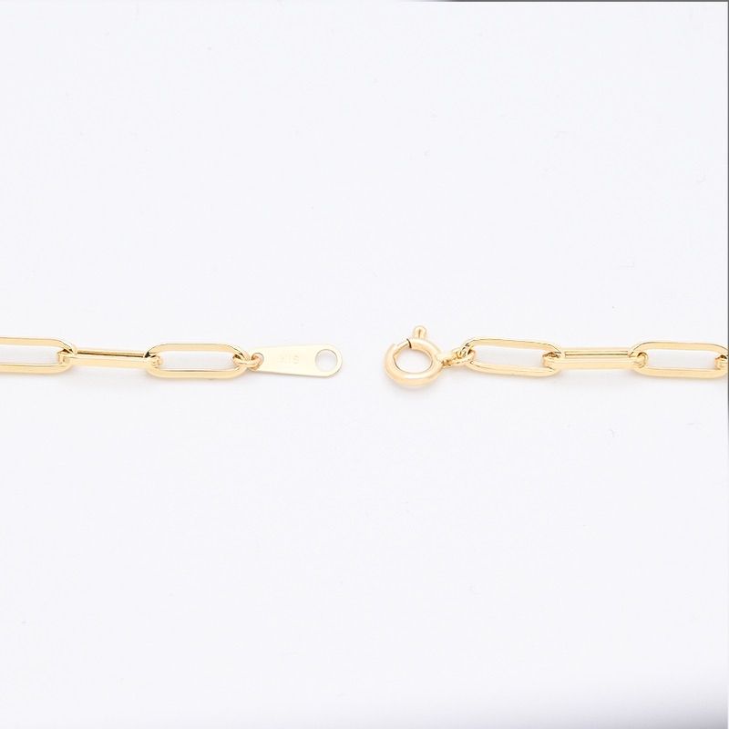 K18 ペーパークリップ ネックレス 3mm幅 4.1g 40cm 新品 - メルカリ