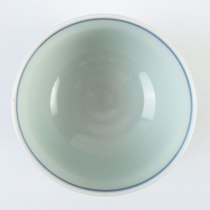 平安 玉堂窯造 呉須茶碗 銘「清友」 建仁寺竹田益州極め箱