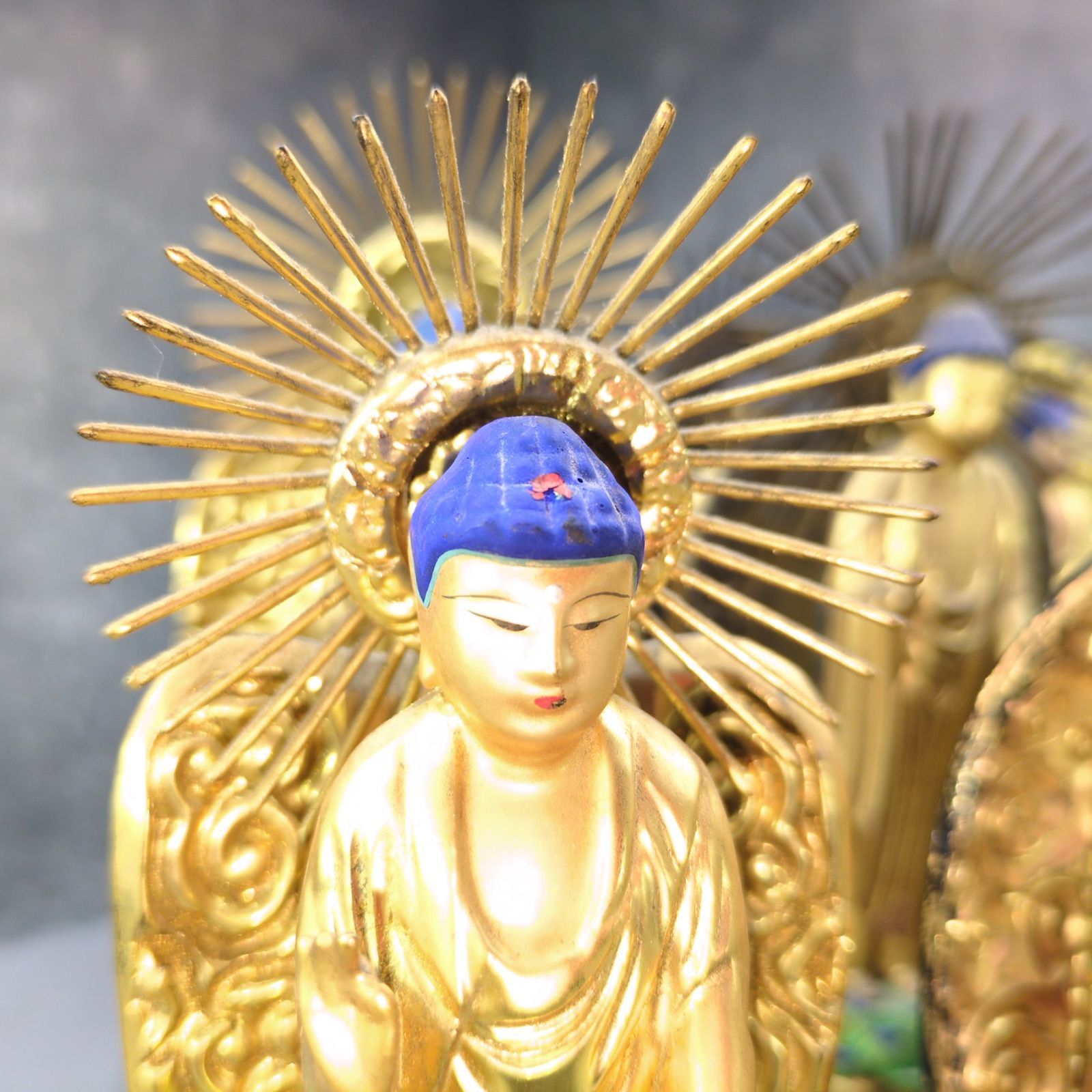 木製 金箔仕上げ 阿弥陀如来他 仏像 9体セット A557 - メルカリ