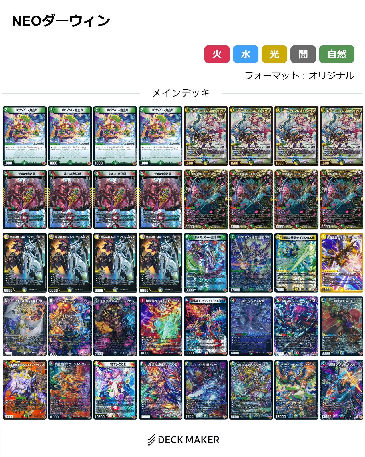 デュエルマスターズ NEOダーウィン デッキ