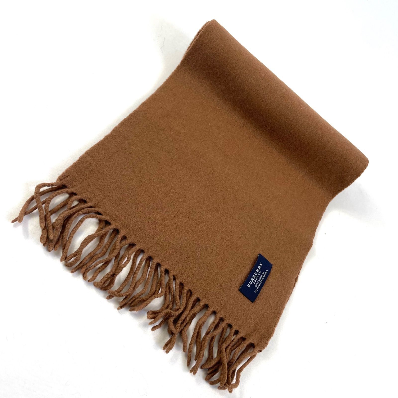 t1466 バーバリーロンドンマフラー ダークブラウン ラムウール100