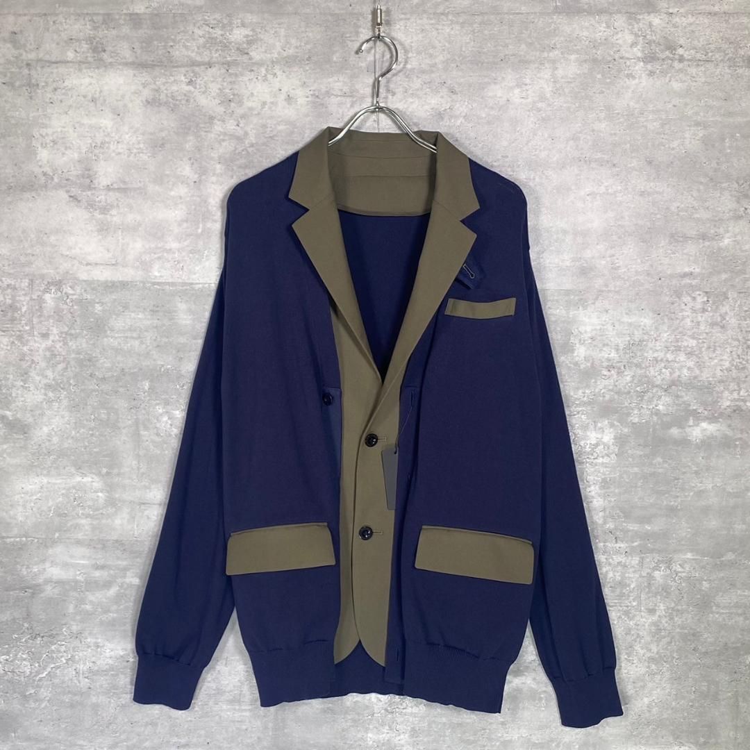 美品sacai ニットドッキングテーラードジャケット19AW サイズ3