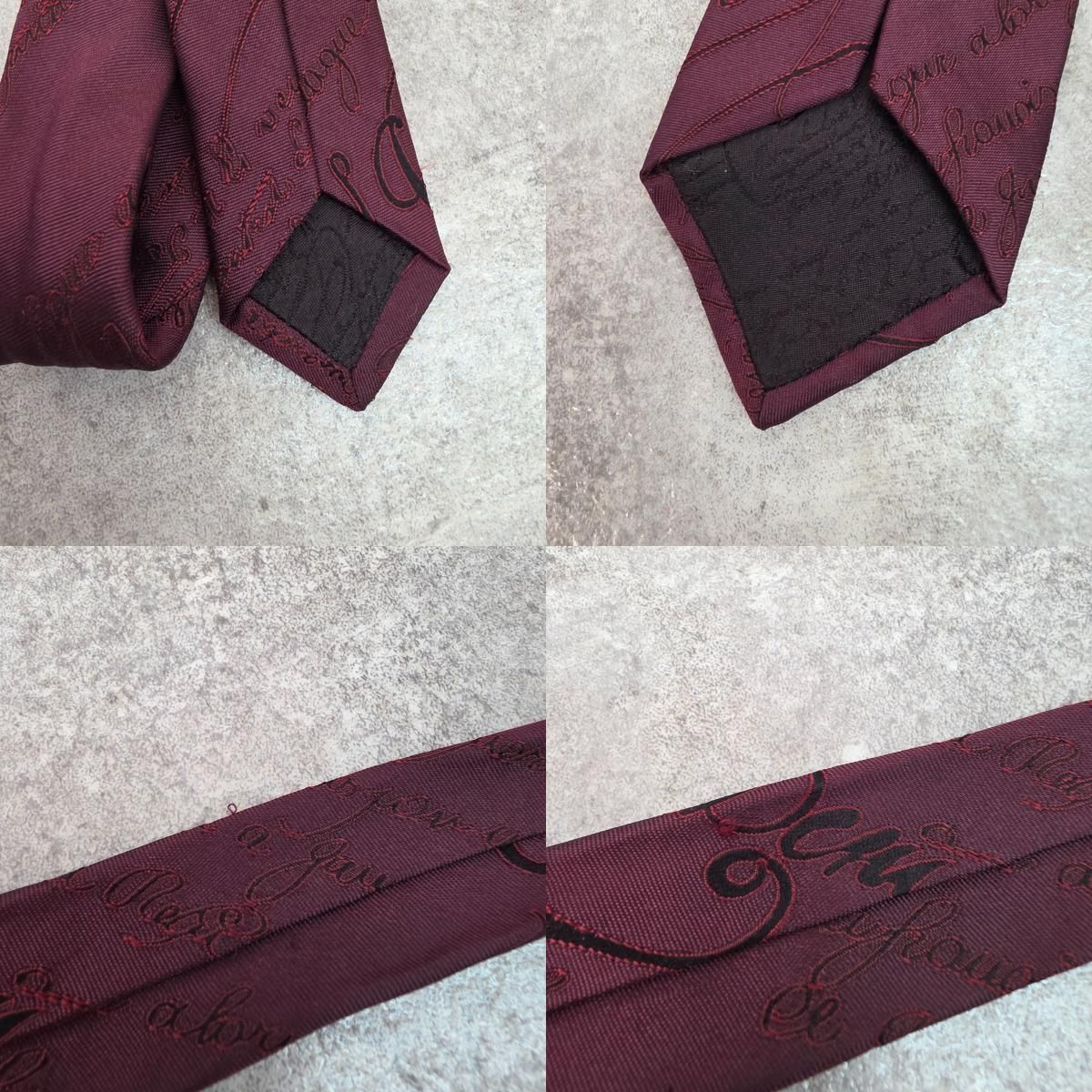 定価3.9万 ベルルッティ カリグラフィー スクリットシルク ネクタイ ボルドー BERLUTI - Berluti ベルルッティ カリグラフィー スクリット