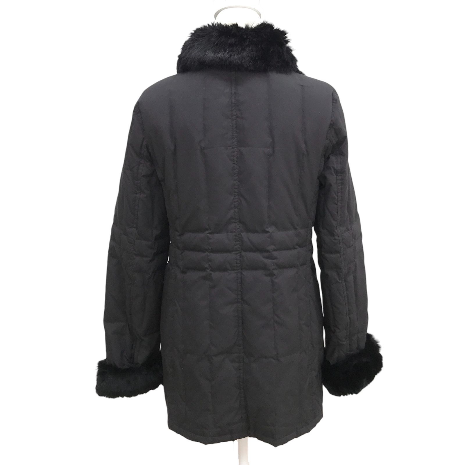 Z1558 BURBERRY LONDON バーバリー ダウンコート ミディ丈 ブラック