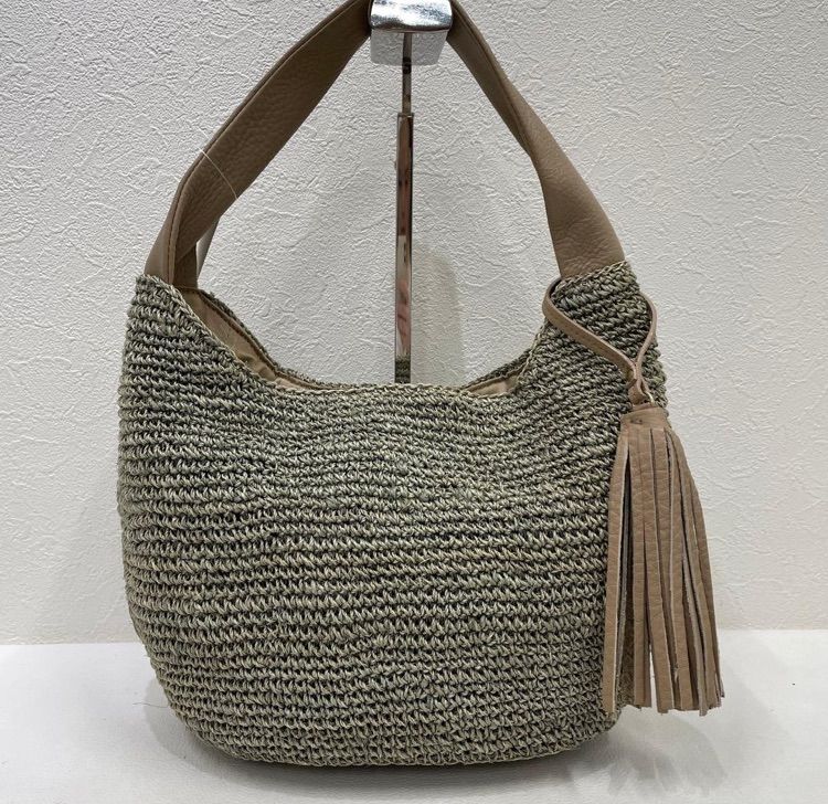 4225 VIOLAd'ORO ヴィオラドーロ トートバッグ かご タッセル アバカ