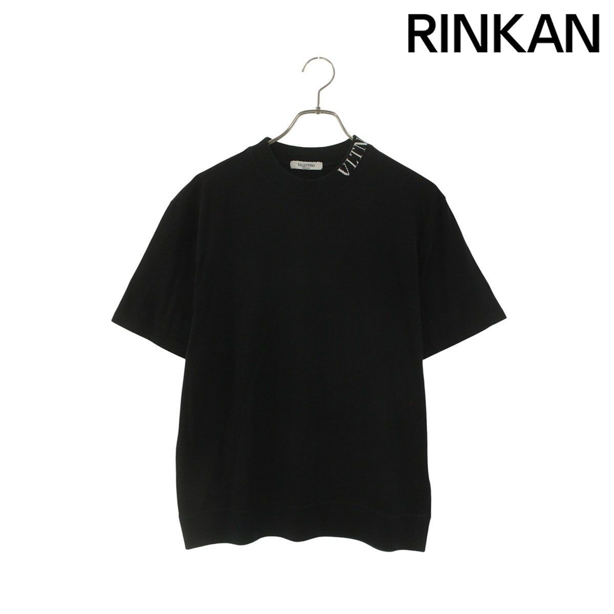 ヴァレンティノ UV3MG07H6LM VLTNロゴネックプリントTシャツ メンズ S 