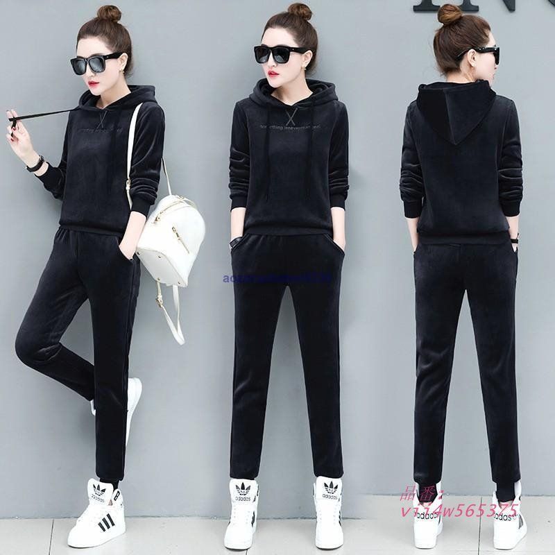  ベルベットセットアップ レディース 上下セット フード付き プルオーバー トレーナー ロングパンツ スポーツウェア 運動着 ジョグパンツ vii 4 w 565375 ジャージ トップス