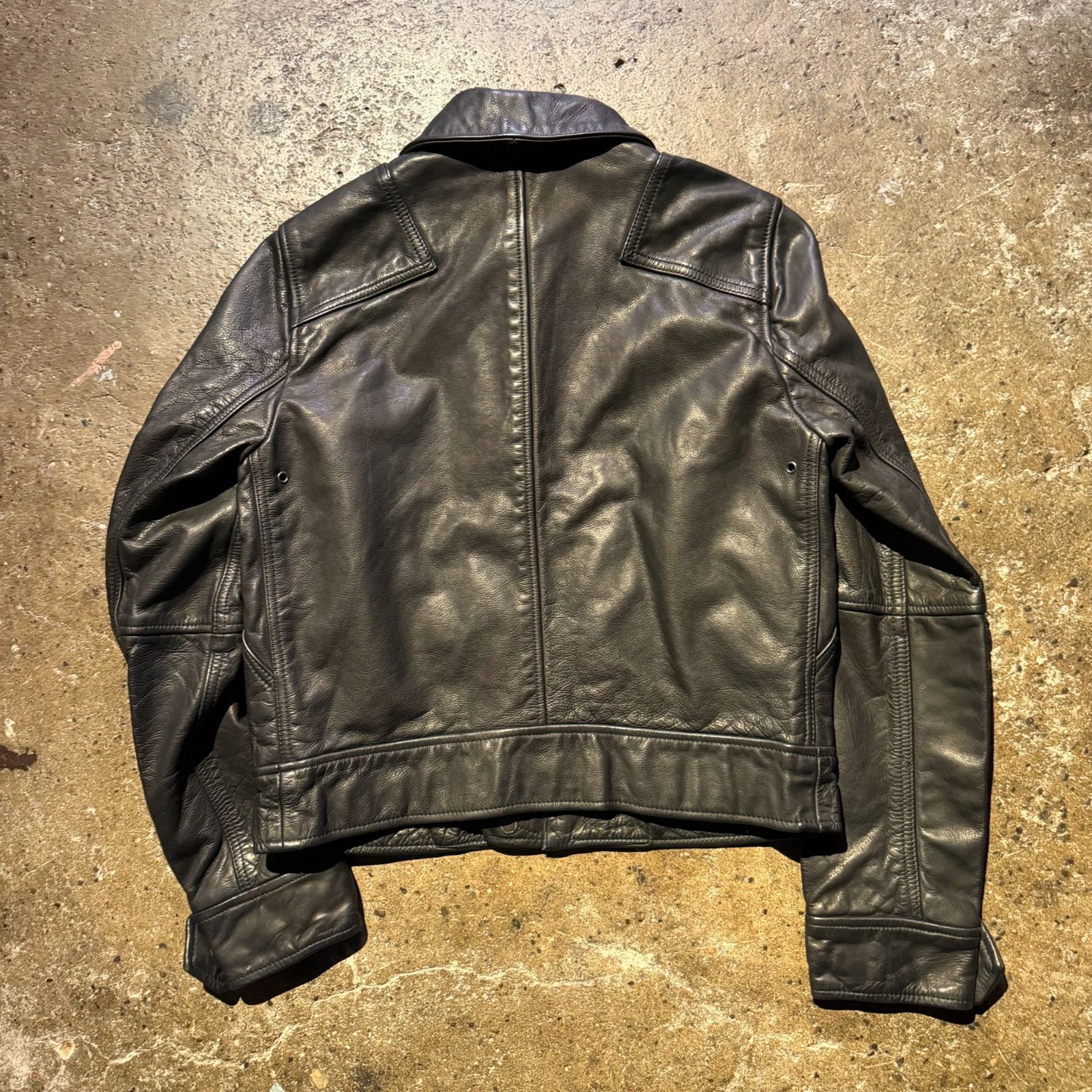 POLO Ralph Lauren Leather Biker Jacket Moto Jacket ブラック XS 