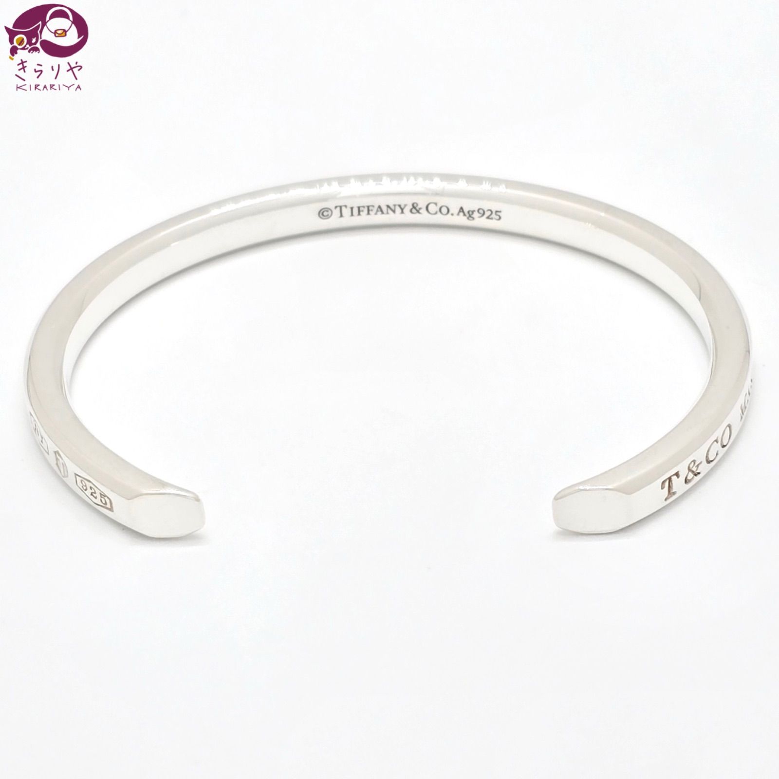 TIFFANY-CO. ティファニー 1837 メイカーズ ナローカフ バングル ブレスレット 腕周り約16.5㎝ スターリングシルバー SV925 箱 保存袋 男女兼用