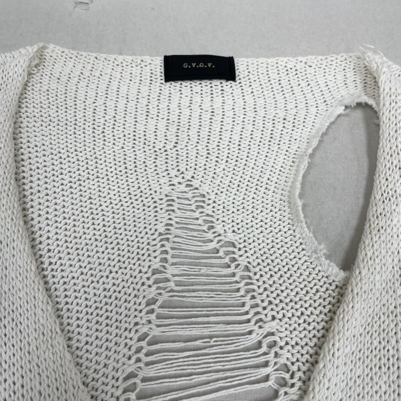 G.V.G.V. ジーヴィジーヴィ ニット、セーター 半袖 destroy crash