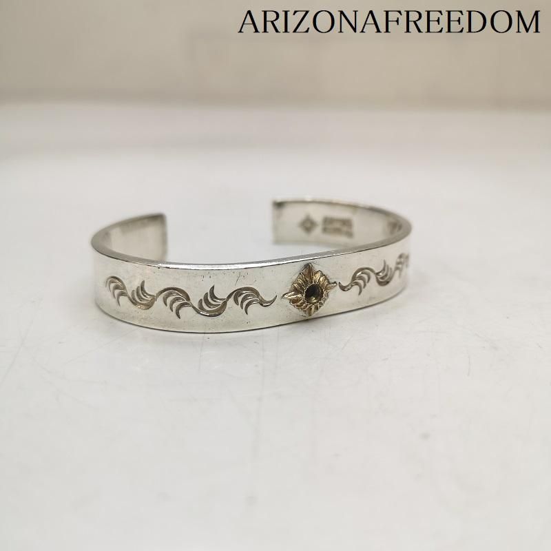 ARIZONA DOM アリゾナフリーダム ブレスレット バングル 唐草 太陽神 バングル ブレスレット K18 シルバー 石なし