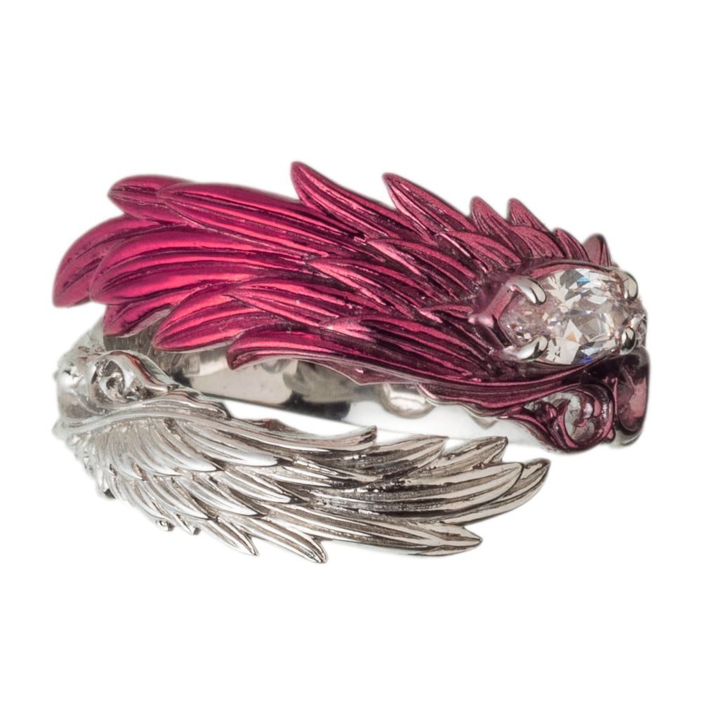 赤彩ウイングリング アルテミスキングス シルバー ジュエリーブランド NEXPOTALLINN_EU