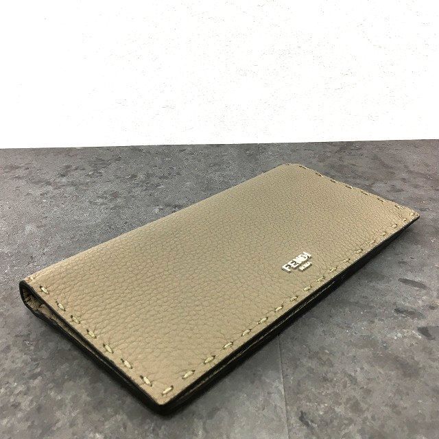 442 送料込み！ 未使用品 FENDI 長財布 7M0355 グレージュ セレリア