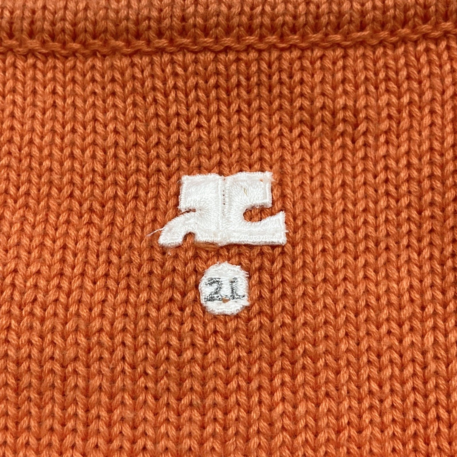 ○ courreges21 クレージュ21 ニット セーター フレンチスリーブ