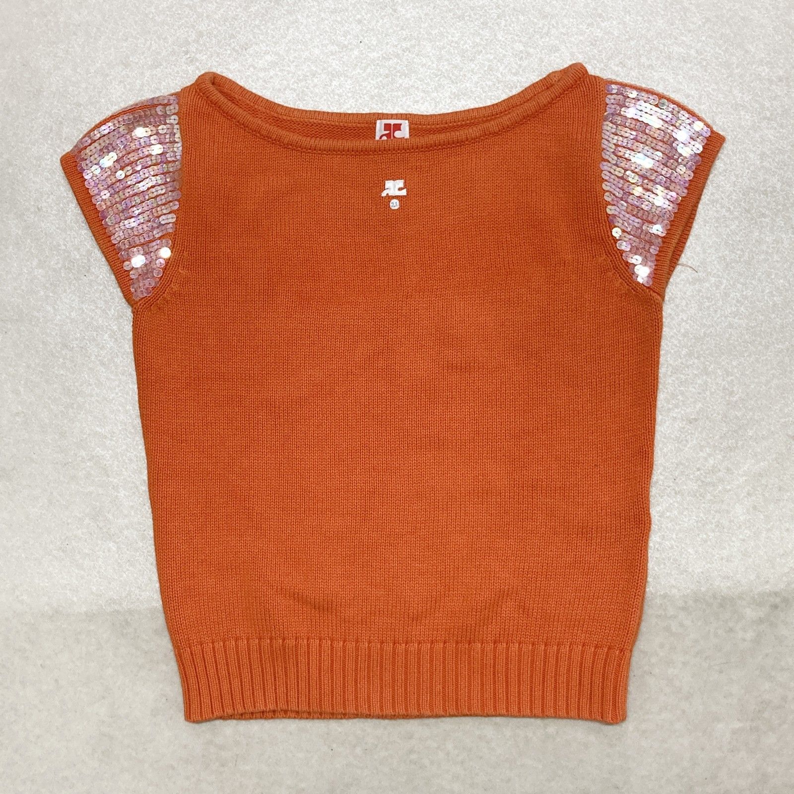 ○ courreges21 クレージュ21 ニット セーター フレンチスリーブ