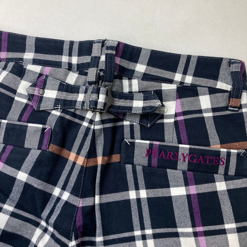 サイズ：0 PEARLY GATES パーリーゲイツ ストレッチパンツ チェック柄