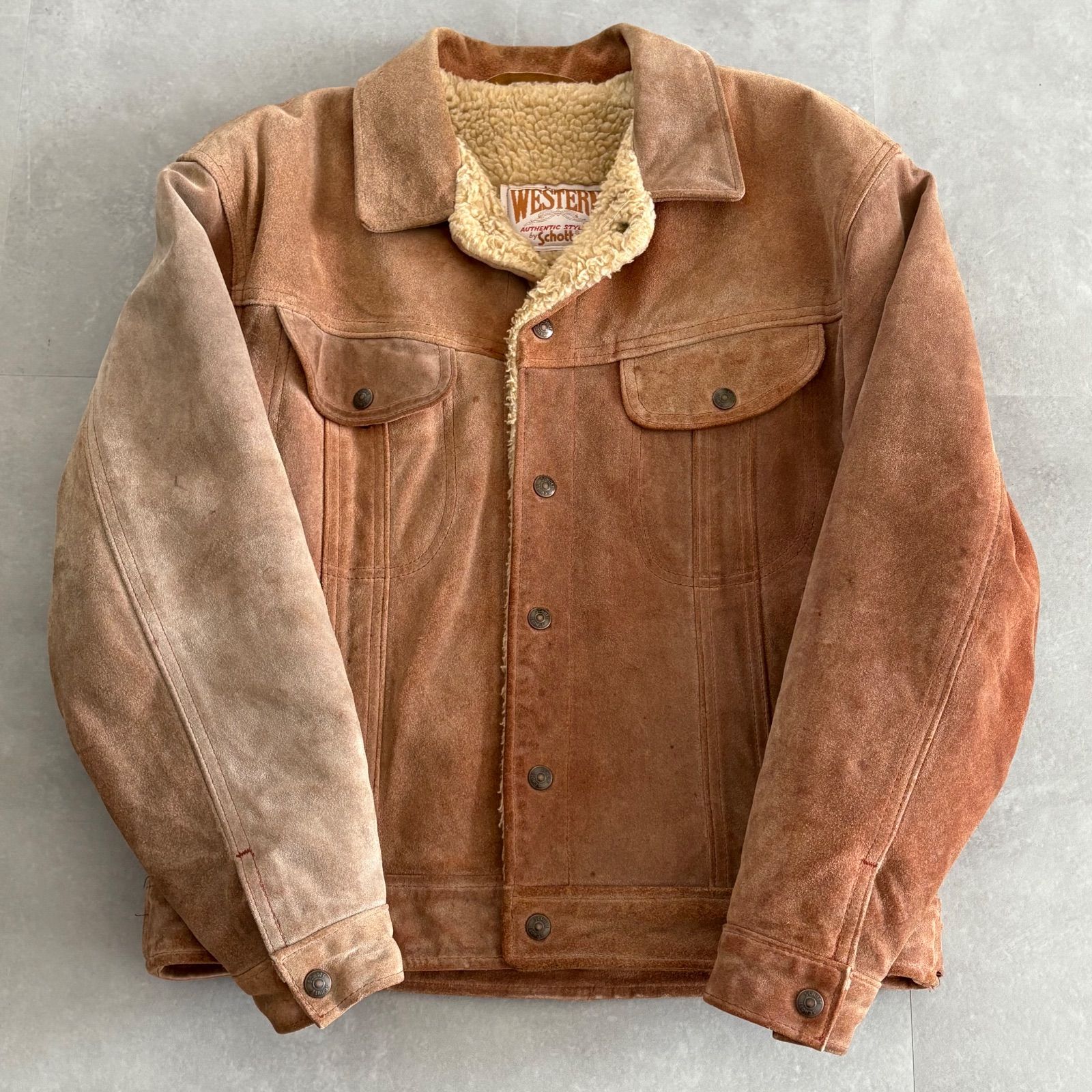 味あり SCHOTT ショット 80s WESTERN 裏ボア レザージャケット ランチジャケット 40サイズ メンズL位