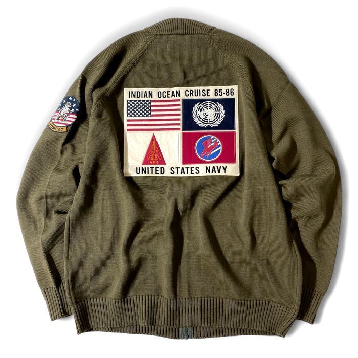 AVIREX アヴィレックス COTTON STAND ZIP SWEATER TOPGUN トップガン 
