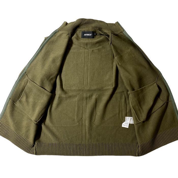 AVIREX アヴィレックス COTTON STAND ZIP SWEATER TOPGUN トップガン 