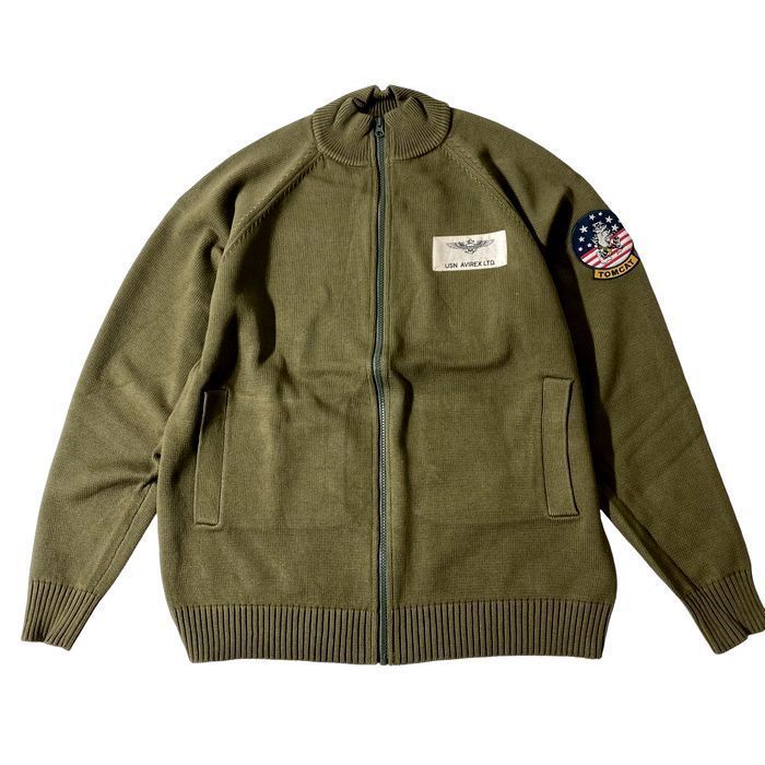 AVIREX アヴィレックス COTTON STAND ZIP SWEATER TOPGUN トップガン 
