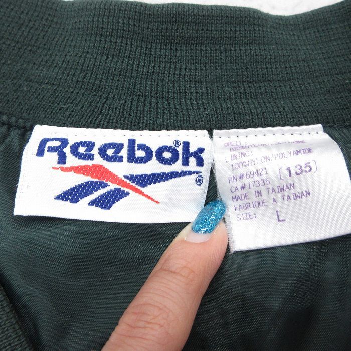 XL/古着 リーボック REEBOK 長袖 ナイロン ジャケット メンズ 90s ワン