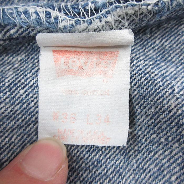W35/古着 ジーンズ Levis リーバイス 501 メンズ 90s ケミカル