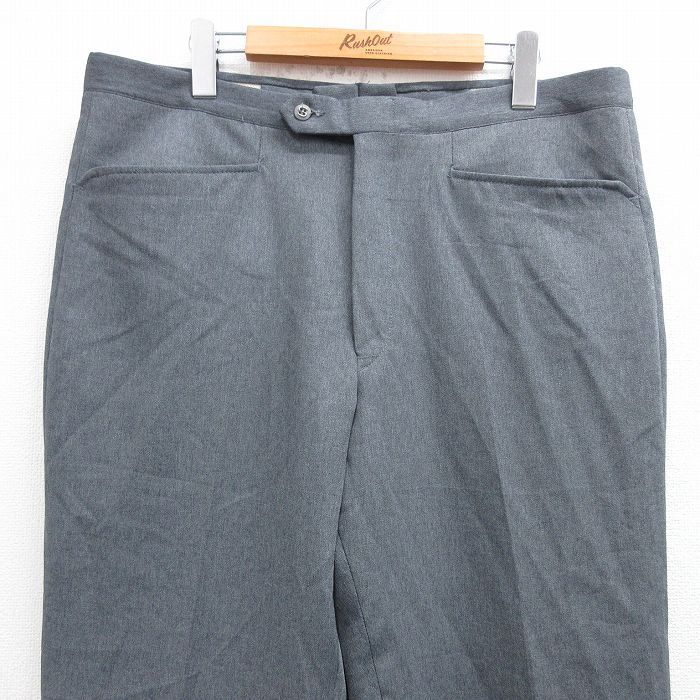 W34/古着 スラックス パンツ メンズ 80s タロン グレー 25oct30 中古