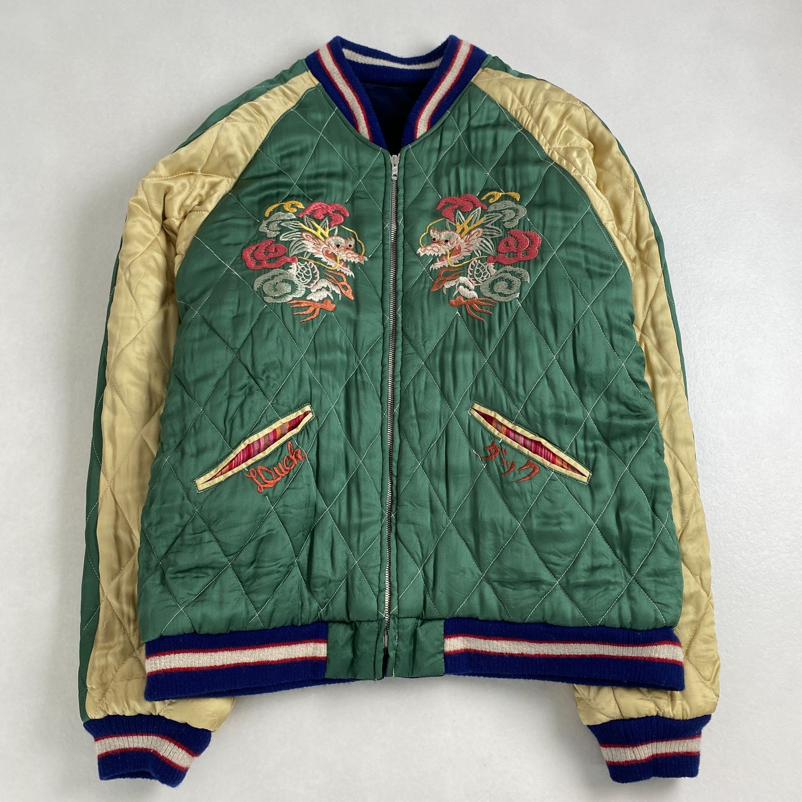 硫黄島 スカジャン 大サイズ　別珍　美品　Lサイズ 東洋エンタープライズ 東洋エンタープライズ スカジャン タグ付き 新品 未使用 港商 別珍