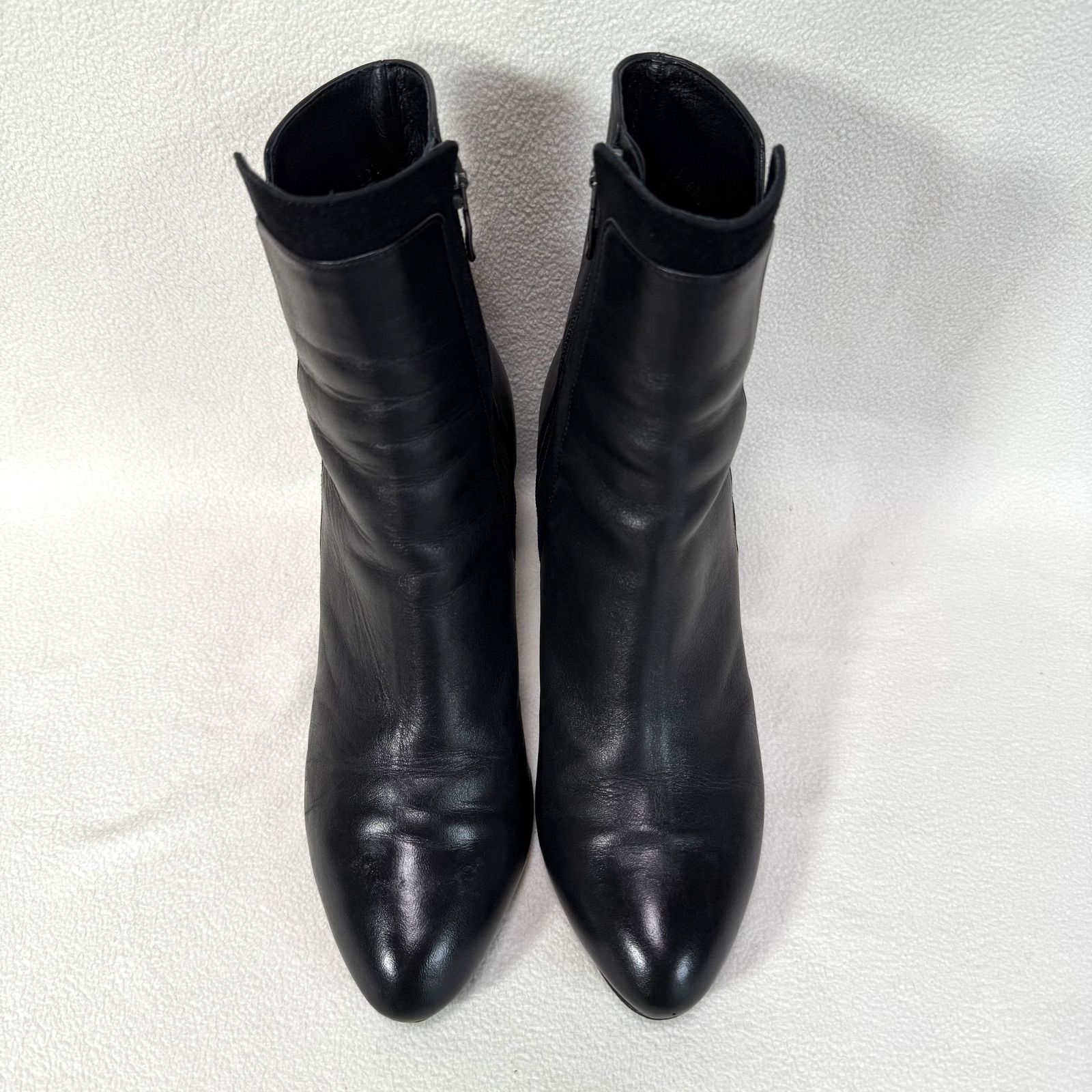 良品・23.5✨ダイアナ 金具 サイドジップ ポインテッドトゥ ショート