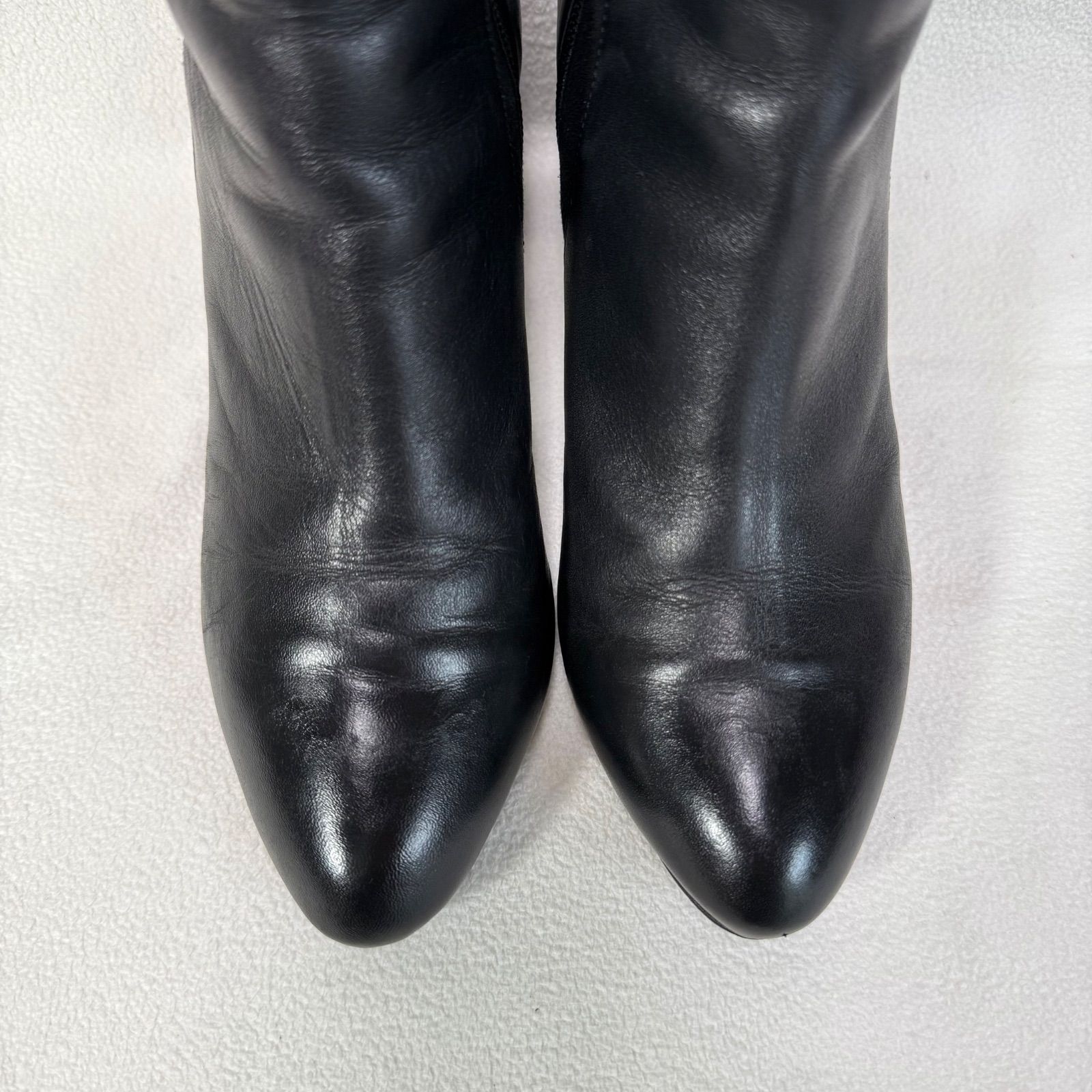 【良品・ゴールド金具】ダイアナ ポインテッドトゥ サイドジップ ブーツ レザー 良品・23.5✨ダイアナ 金具 サイドジップ ポインテッドトゥ ショート