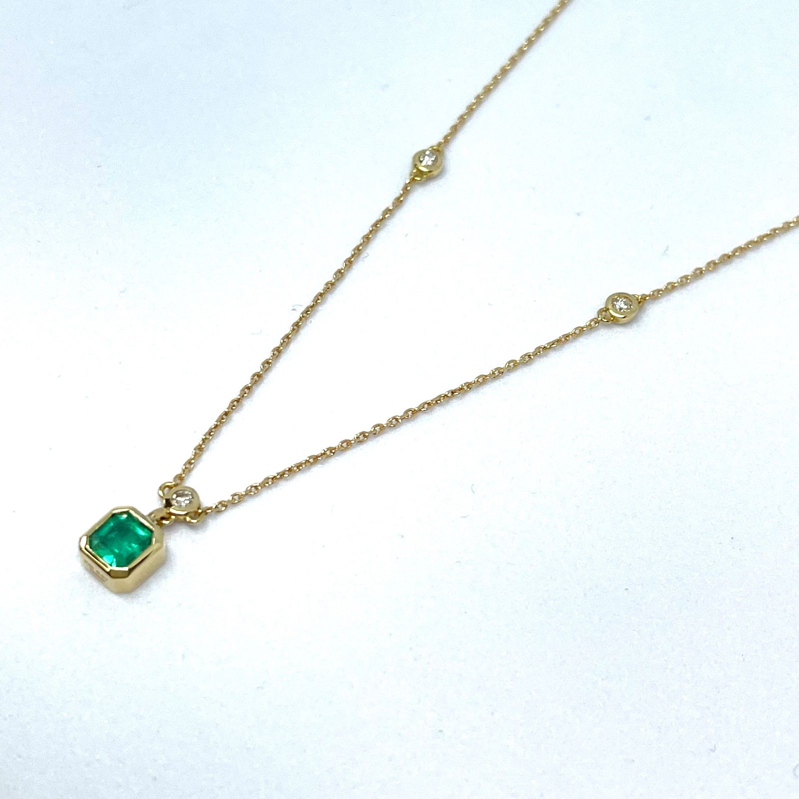 MILAMOREクラシック エメラルド ダイヤネックレス ミラモア K18YG 