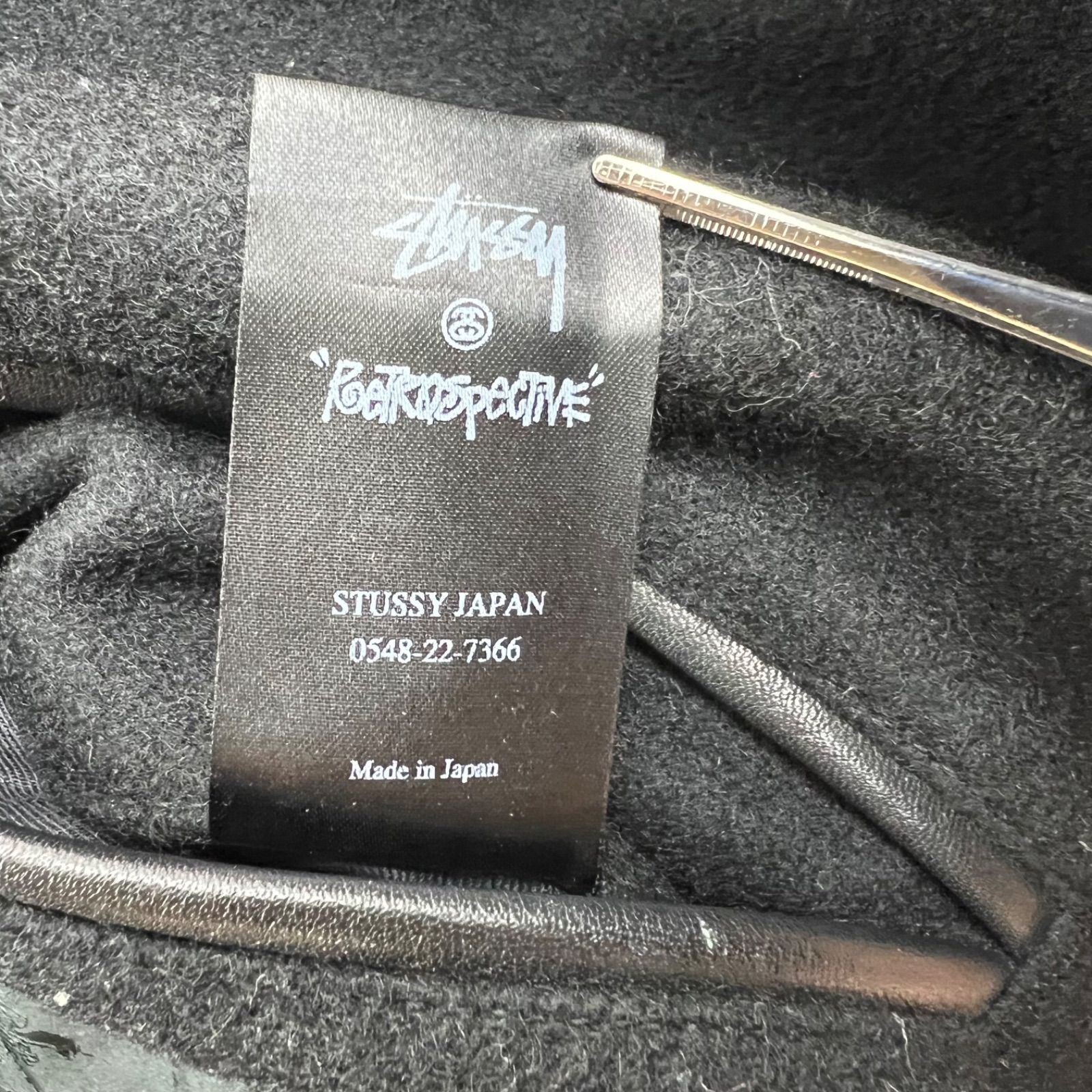 STUSSY NEXUS7 30th RETROSPECTIVE leather sleeve varsity jacket L