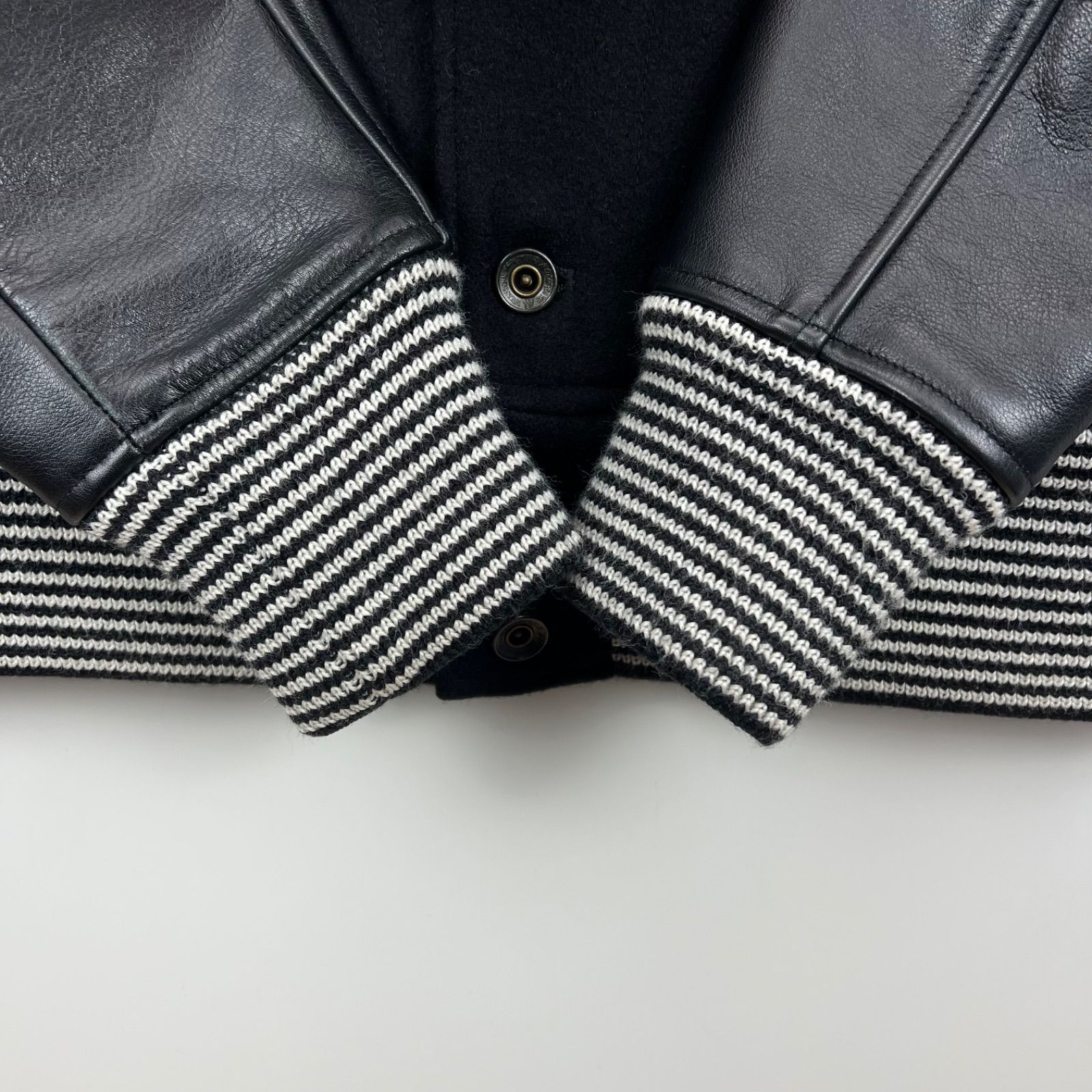 STUSSY NEXUS7 30th RETROSPECTIVE leather sleeve varsity jacket L