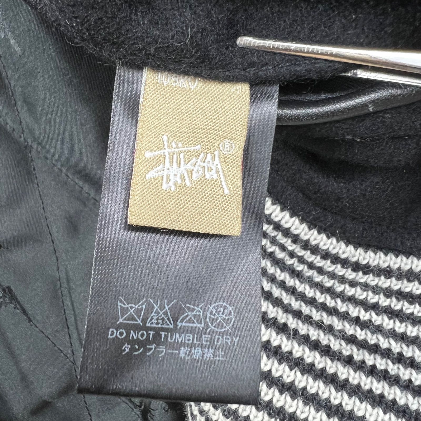 STUSSY NEXUS7 30th RETROSPECTIVE leather sleeve varsity jacket L