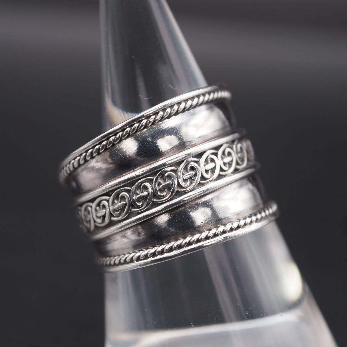 ヴィンテージ silver製 細め印台デザイン シルバーリングL417 H497 ヴィンテージ リング デザイン シルバー 指輪 17-18号 - メルカリ