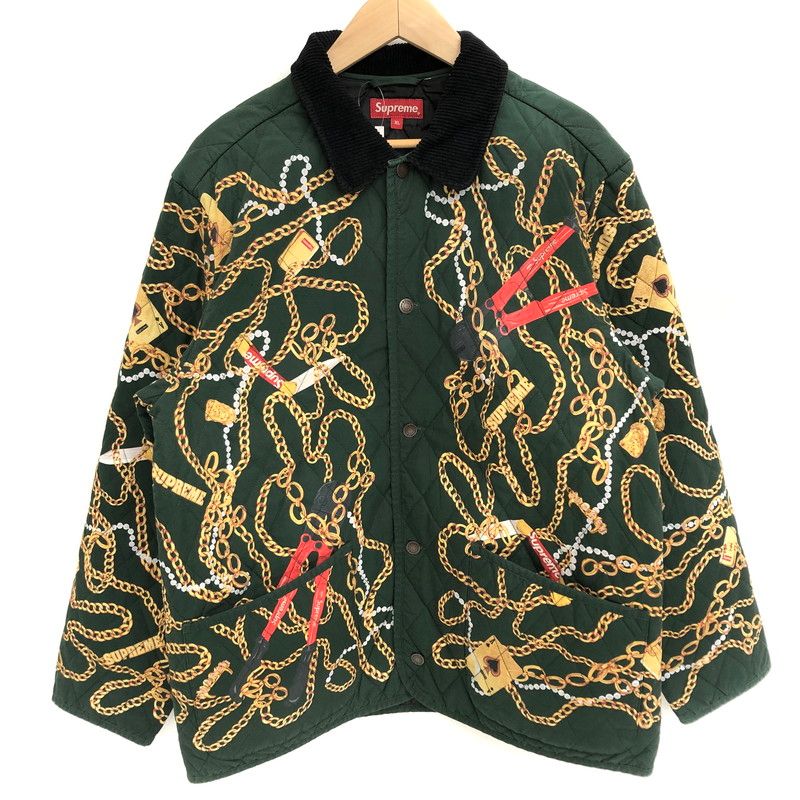 中古品】Supreme シュプリーム 20AW Chains Quilted Jacket チェーン