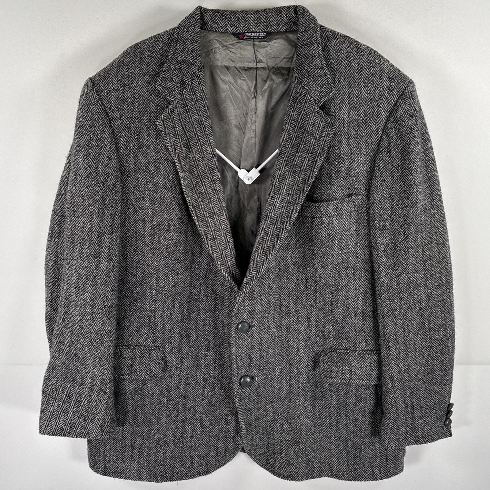 古着 ハリスツイード HARRIS TWEED USA製 テーラードジャケット