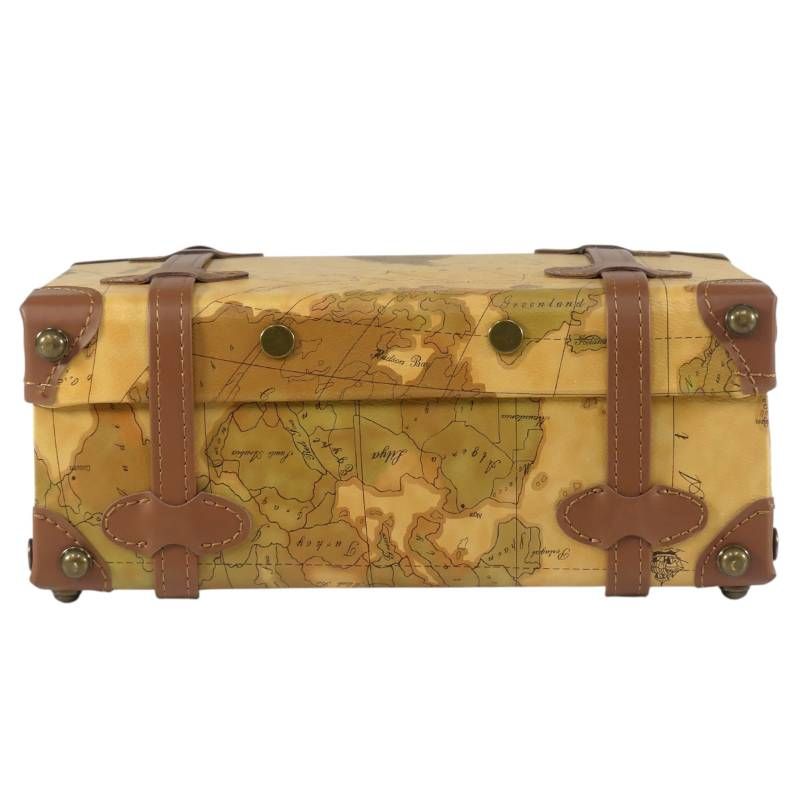 HANAism ハナイズム 2way トランク スーツケース 革 地図柄 アンティーク風 S 機内持ち込み ショルダーバッグ メンズ レディース トランク一覧 SEULB屋着古 X8055 DECORATOM_COM_BR