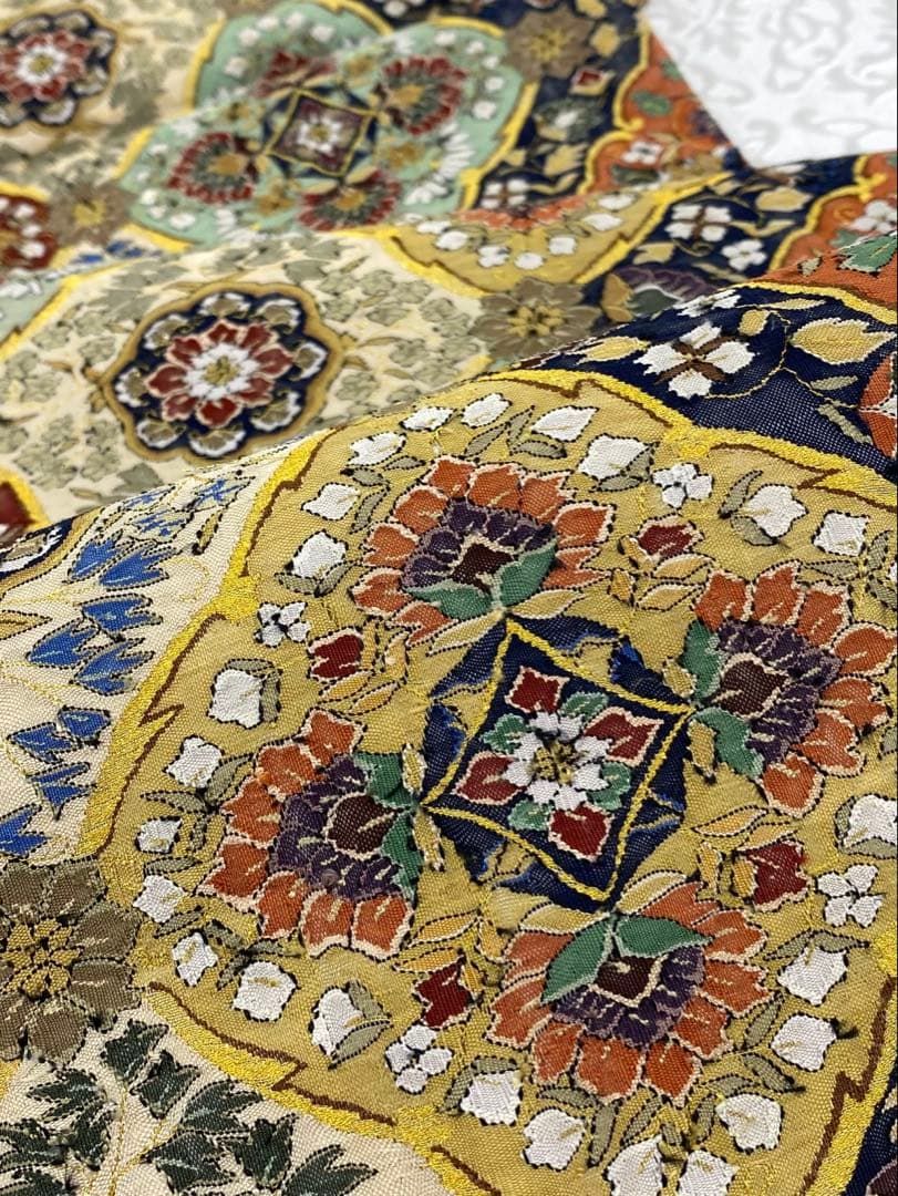 特選 明綴れ 手織 全通 袋帯 金糸 正絹 - メルカリ