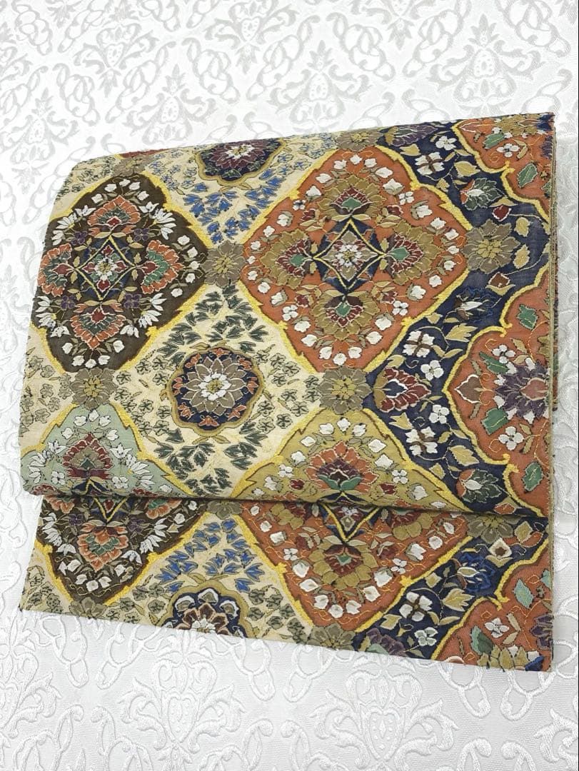 特選 明綴れ 手織 全通 袋帯 金糸 正絹 - メルカリ